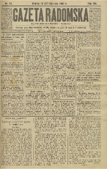 Gazeta Radomska, 1891, R. 8, nr 52