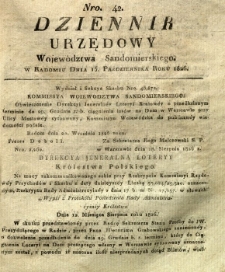 Dziennik Urzędowy Województwa Sandomierskiego, 1826, nr 42