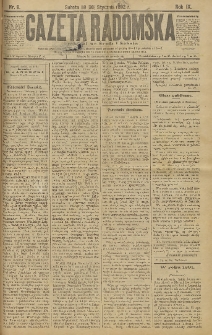Gazeta Radomska, 1892, R. 9, nr 9