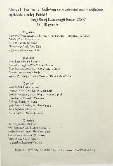 Uwaga !, Festiwal ! : Targi Nowej Dramaturgii 2007