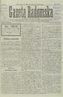 Gazeta Radomska, 1899, R. 16, nr 47