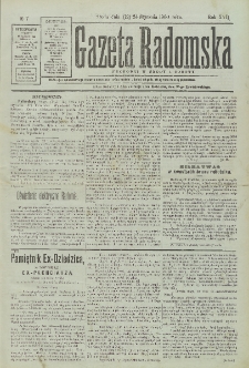 Gazeta Radomska, 1900, R. 17, nr 7