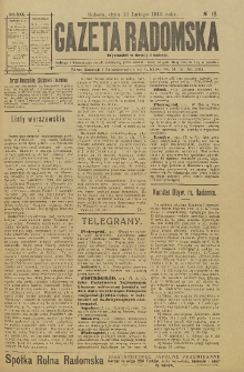 Gazeta Radomska, 1915, R. 30, nr 13