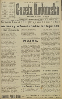 Gazeta Radomska, 1915, R. 30, nr 42