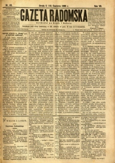 Gazeta Radomska, 1890, R. 7, nr 49