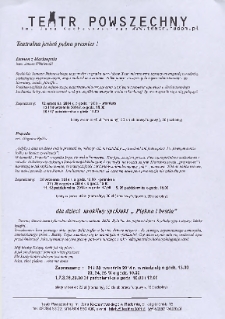 Teatralna jesień pełna premier! / Teatr Powszechny im. Jana Kochanowskiego w Radomiu