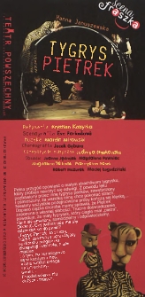 [Ulotka „Tygrys Pietrek” ; „Nieznośna i Kmieć”] / Teatr Powszechny im. Jana Kochanowskiego w Radomiu