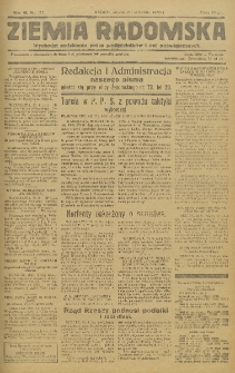 Ziemia Radomska, 1930, R. 3, nr 127