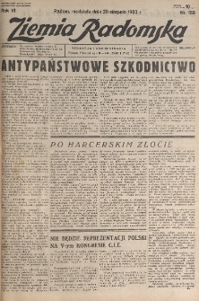 Ziemia Radomska, 1933, R. 6, nr 189