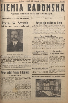 Ziemia Radomska, 1930, R. 3, nr 179