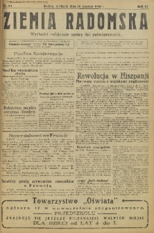 Ziemia Radomska, 1930, R. 3, nr 191