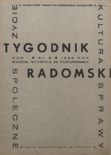 Tygodnik Radomski, 1933, R. 1, nr 3