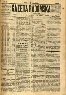 Gazeta Radomska, 1890, R. 7, nr 57