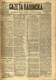 Gazeta Radomska, 1890, R. 7, nr 58