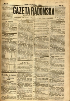 Gazeta Radomska, 1890, R. 7, nr 61