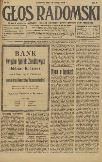 Głos Radomski, 1920, R. 5, nr 29