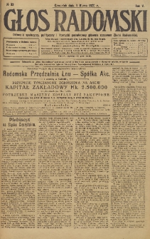 Głos Radomski, 1920, R. 5, nr 33