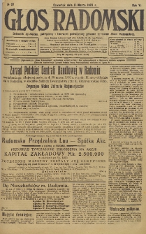 Głos Radomski, 1920, R. 5, nr 37
