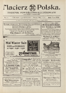 Macierz Polska : Tygodnik powieściowo-illustrowany dla dzieci i młodzieży,1907, R. 8, nr 4, dod.