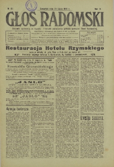 Głos Radomski, 1919, R. 4, nr 161