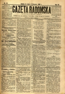 Gazeta Radomska, 1890, R. 7, nr 62