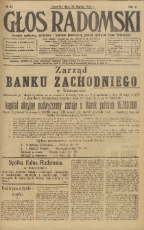 Głos Radomski, 1920, R. 5, nr 45
