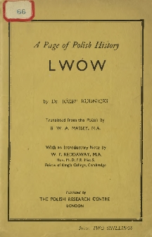Lwów : a page of Polish history