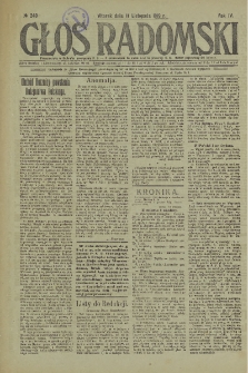 Głos Radomski, 1919, R. 4, nr 240