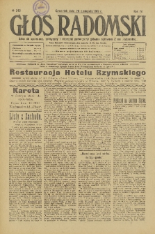 Głos Radomski, 1919, R. 4, nr 245