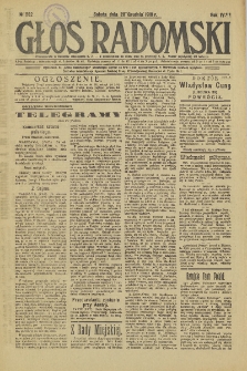Głos Radomski, 1919, R. 4, nr 262