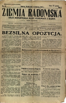 Ziemia Radomska, 1928, R. 1, nr 40