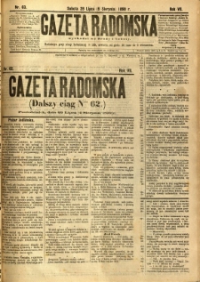 Gazeta Radomska, 1890, R. 7, nr 63