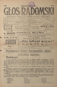 Głos Radomski, 1918, R. 3, nr 232