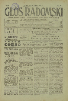 Głos Radomski, 1919, R. 4, nr 92