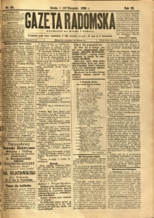 Gazeta Radomska, 1890, R. 7, nr 64