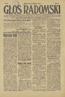 Głos Radomski, 1919, R. 4, nr 190