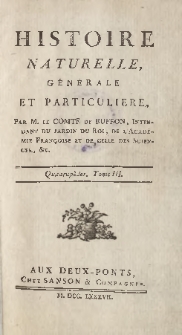Histoire naturelle, générale et particuliere. Quadrupèdes T. 3