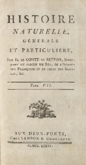 Histoire naturelle, g&eacute;n&eacute;rale et particuliere T. 7