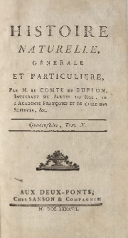 Histoire naturelle, générale et particuliere. Quadrupèdes T. 10