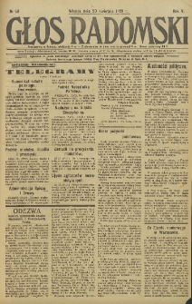 Głos Radomski, 1920, R. 4, nr 58