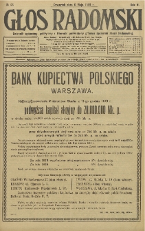 Głos Radomski, 1920, R. 4, nr 65