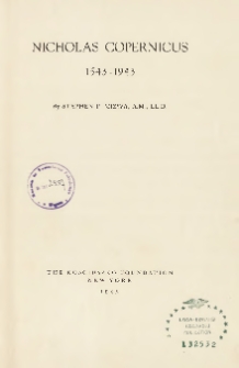 Nicholas Copernicus, 1543-1943