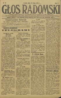Głos Radomski, 1920, R. 4, nr 72