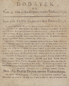 Dziennik Departamentowy Radomski, 1812, nr 4, dod.