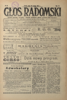 Głos Radomski, 1919, R. 4, nr 45