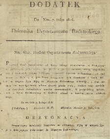 Dziennik Departamentowy Radomski, 1816, nr 7, dod.