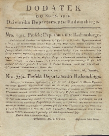Dziennik Departamentowy Radomski, 1812, nr 16, dod.