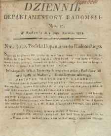 Dziennik Departamentowy Radomski, 1812, nr 17