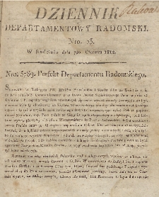 Dziennik Departamentowy Radomski, 1812, nr 23