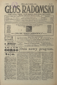 Głos Radomski, 1919, R. 4, nr 85